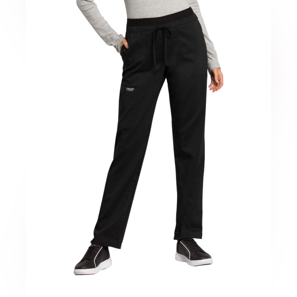 Cherokee Workwear Revolution Women Scrubs Pant Mid Rise Tapered Leg size small